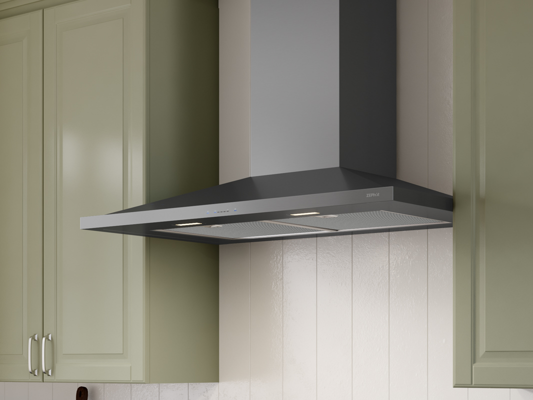 Zephyr Anzio Chimney-Style Wall Range Hood | ZAN-M90DBS