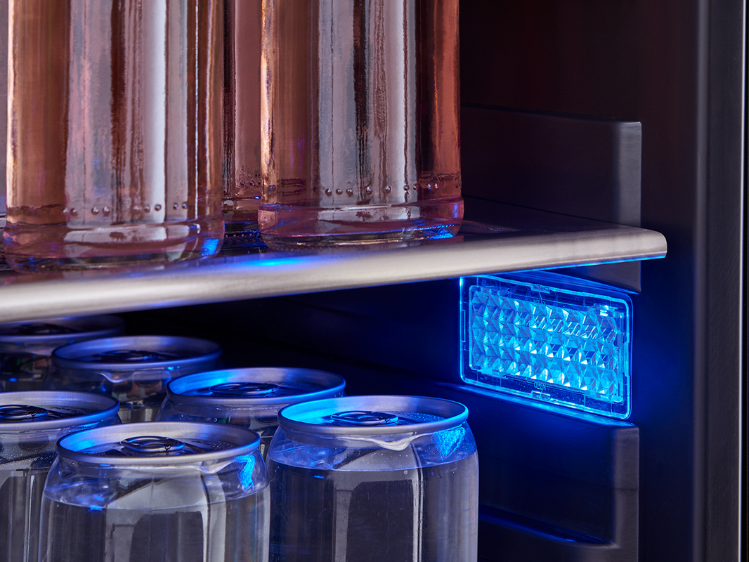 Zephyr Presrv™ Single Zone Beverage Cooler 3-Color LED in Deep Blue