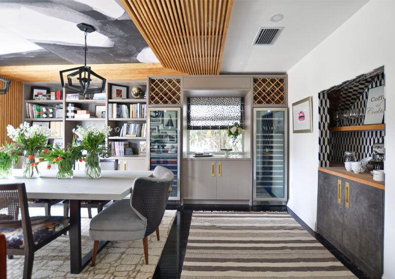 Houw to Design a Delectable Kitchen for Entertaining at Home with Zephyr Roma Groove Wall Range Hoods and Zephyr Presrv Wine & Beverage Coolers