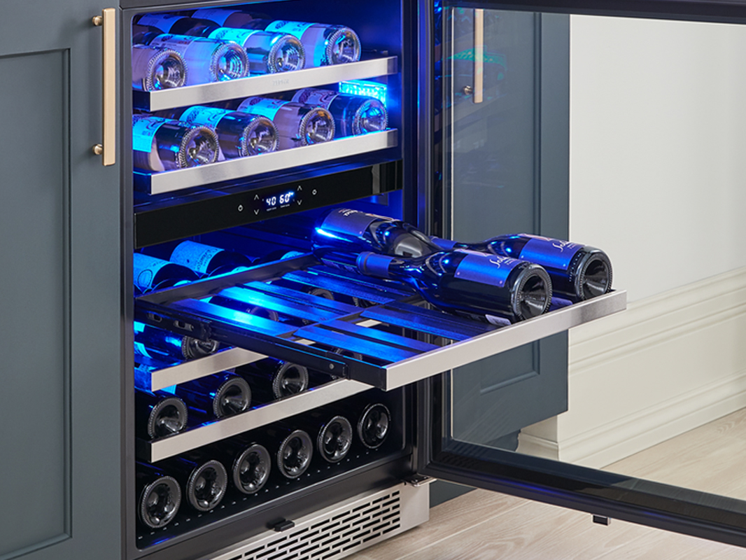 Presrv™ Pro Dual Zone Wine Cooler | Zephyr Presrv™ Wine & Beverage Coolers  | Zephyr Ventilation