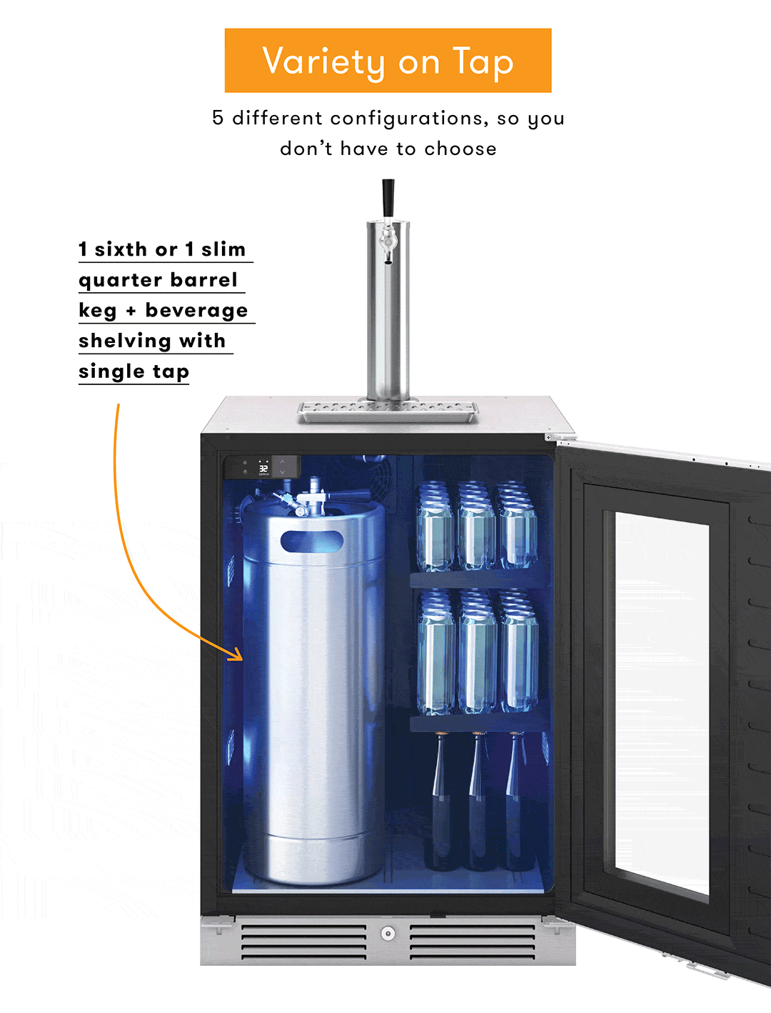 Presrv Kegerator & Beverage Cooler configurations