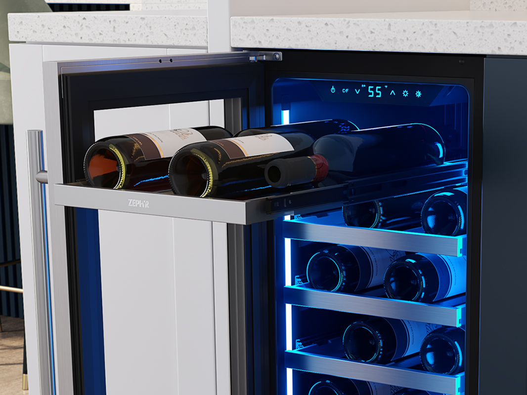 Zephyr Presrv™ 15" Single Zone Wine Cooler | Zephyr Wine Cooler