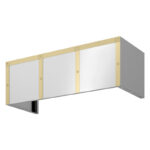 BKDC1xx12ASG 12" Duct Cover Banding Kit in Satin Gold for Zephyr Forte Wall Custom Hood