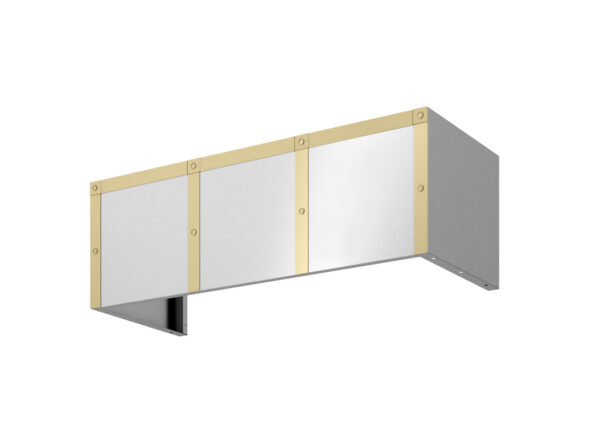 BKDC1xx12ASG 12" Duct Cover Banding Kit in Satin Gold for Zephyr Forte Wall Custom Hood