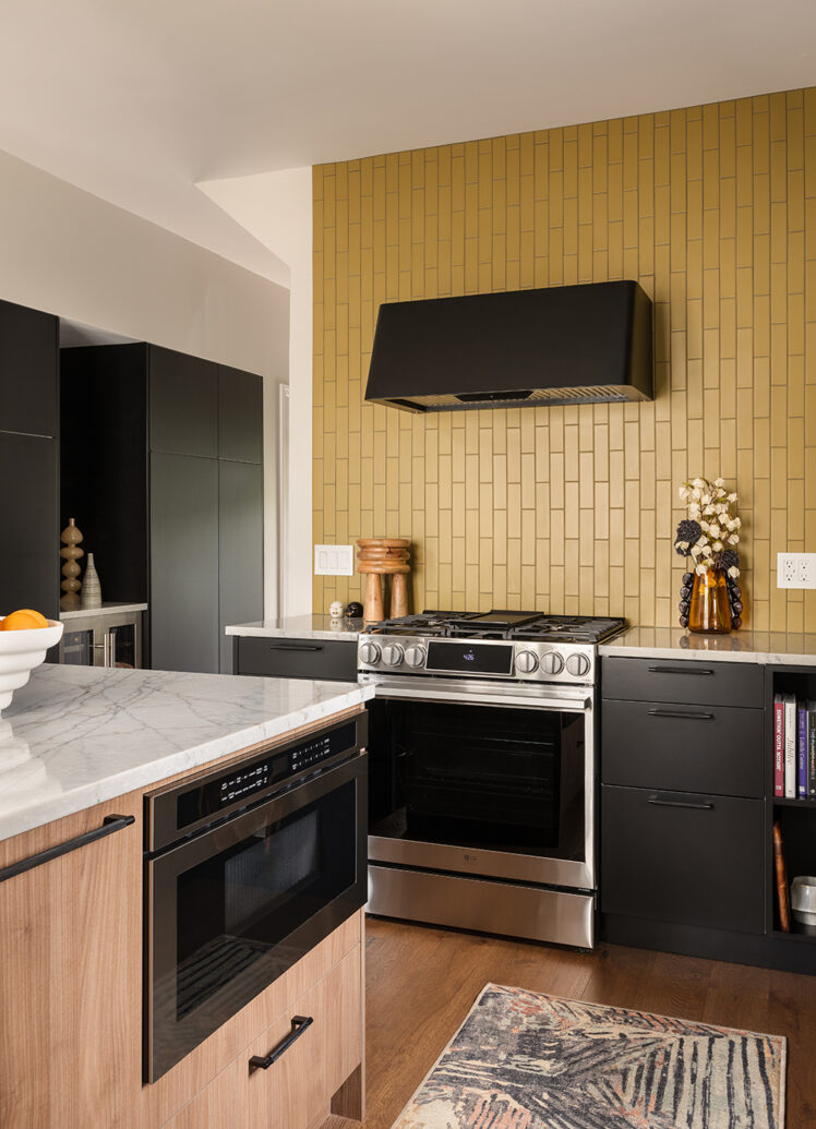 Beth Diana Smith Interior Design featuring the Mesa Wall in matte black and Microwave Drawer