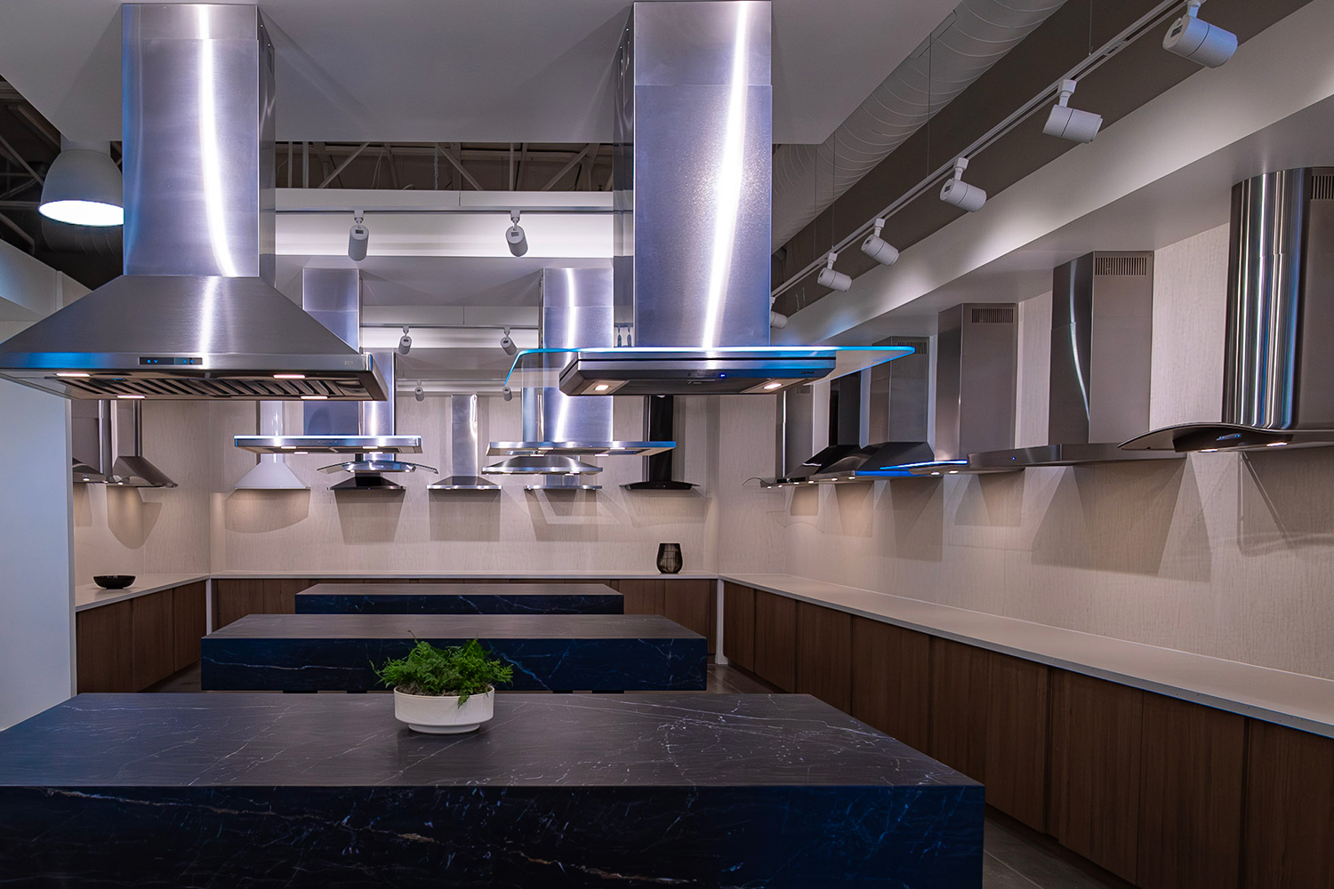 Zephyr Design & Experience Center Core Collection range hoods